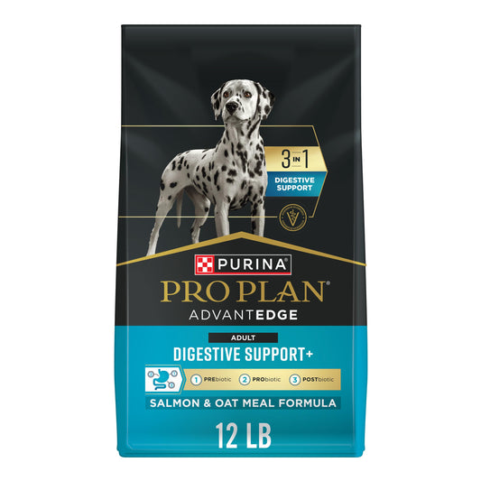 Purina Pro Plan AdvantEDGE Digestive Support Plus Salmon and Oat Meal Formula Adult Dry Dog Food - 22 lb Bag