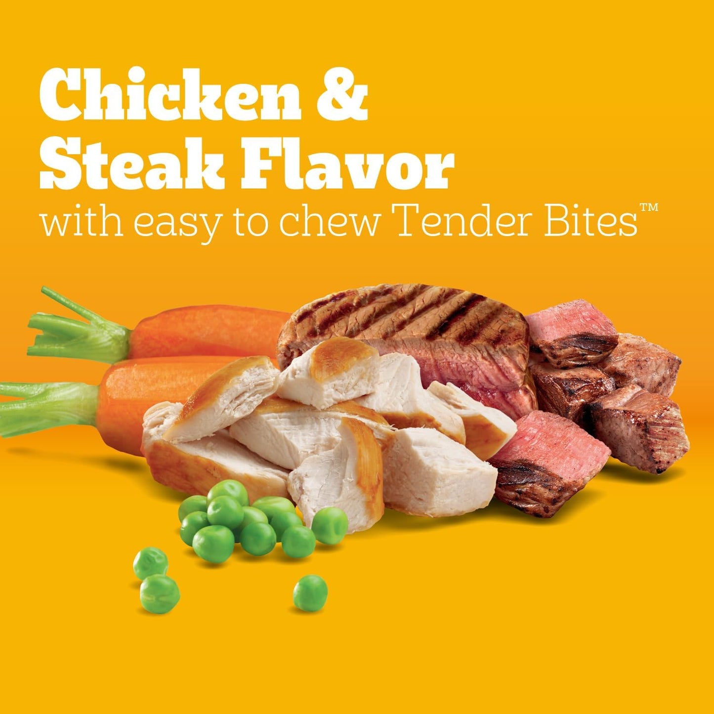 Pedigree Dry Dog Food Tender Bites, Adult Chicken and Steak Flavor, 14 lb. Bag