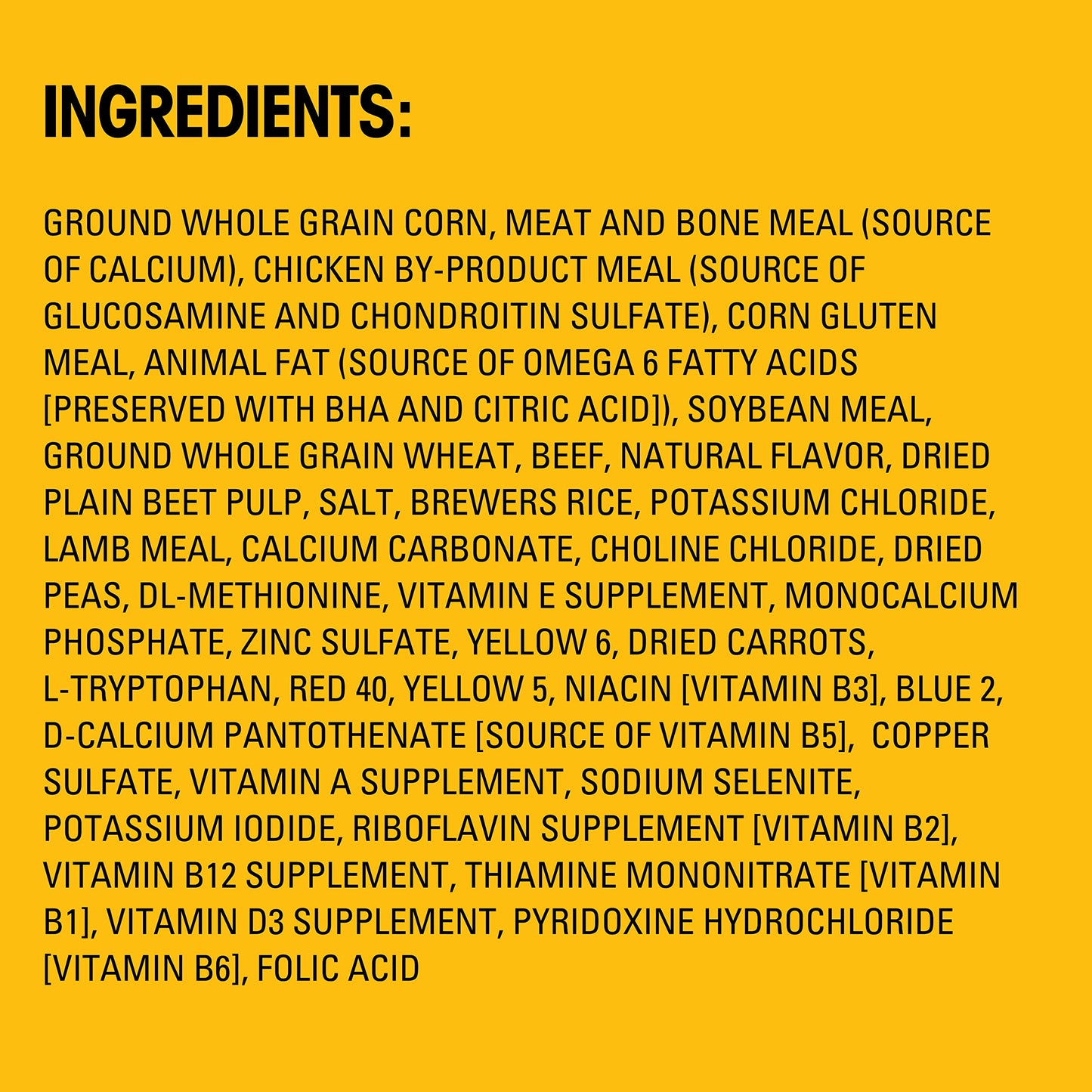 Pedigree Dry Dog Food for Adult Dogs, High Protein, Beef and Lamb Flavor, 18 lb. Bag